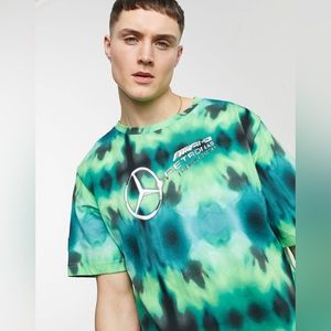 Puma Mercedes (Formula One) Tie Dye T-Shirt In Green